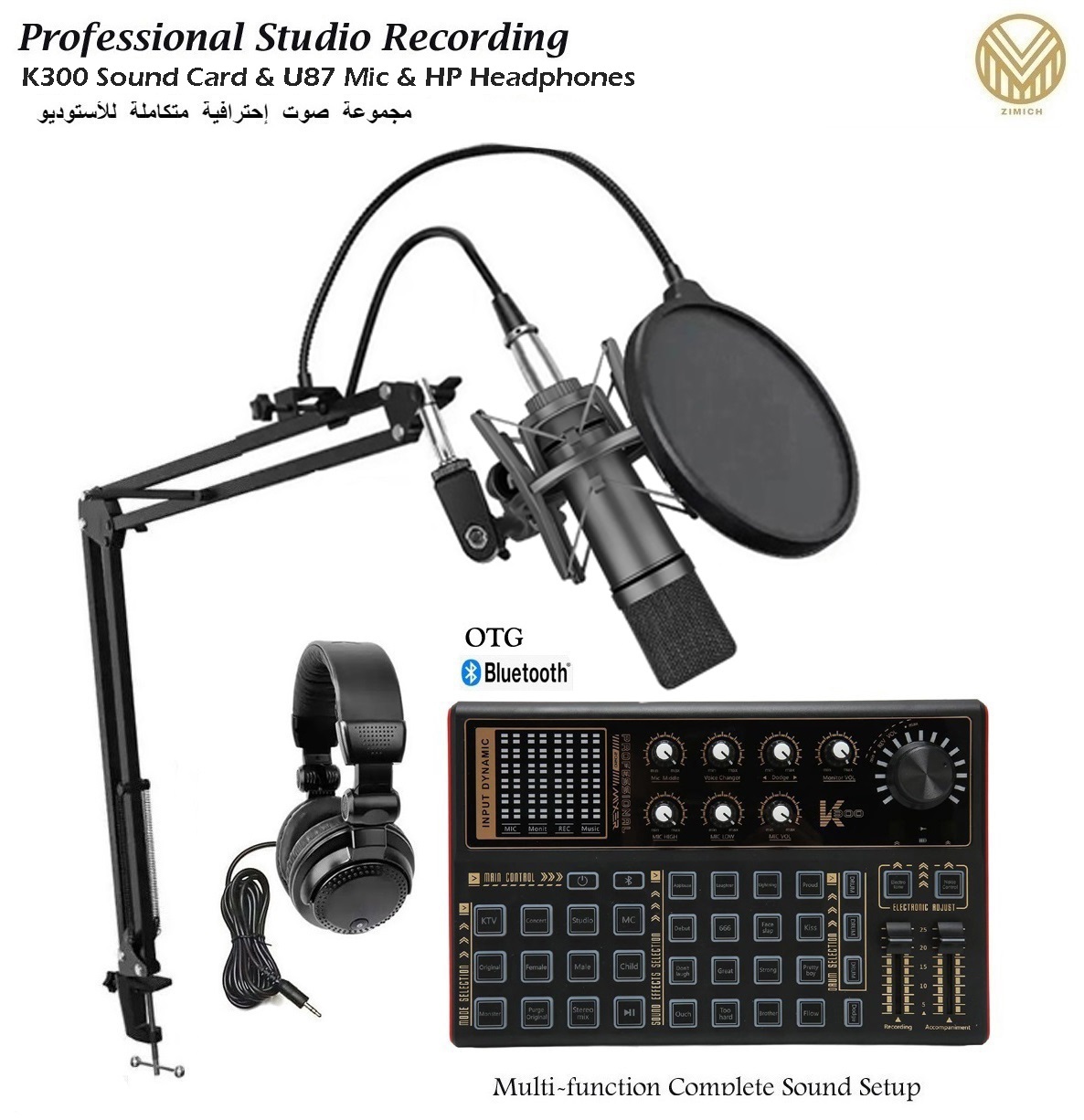 K300 Sound Card & LGT240 Mic Studio