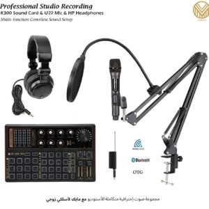 K300 Sound Card & U22 Dual Wireless Mic Studio