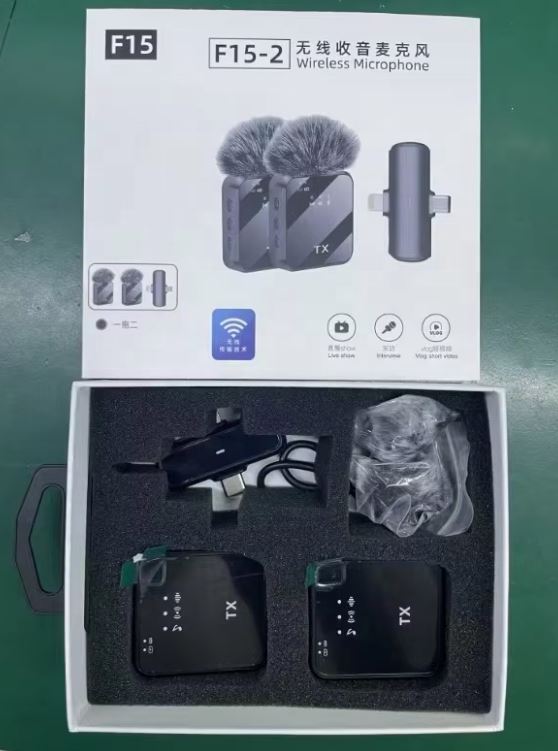 F15 Dual Wireless Lavalier Mic - الصورة 3