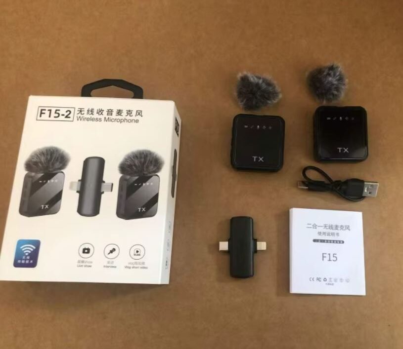 F15 Dual Wireless Lavalier Mic - الصورة 2
