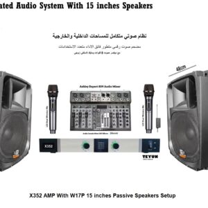 X352 AMP With W17P 15 inches Passive Speakers Setup